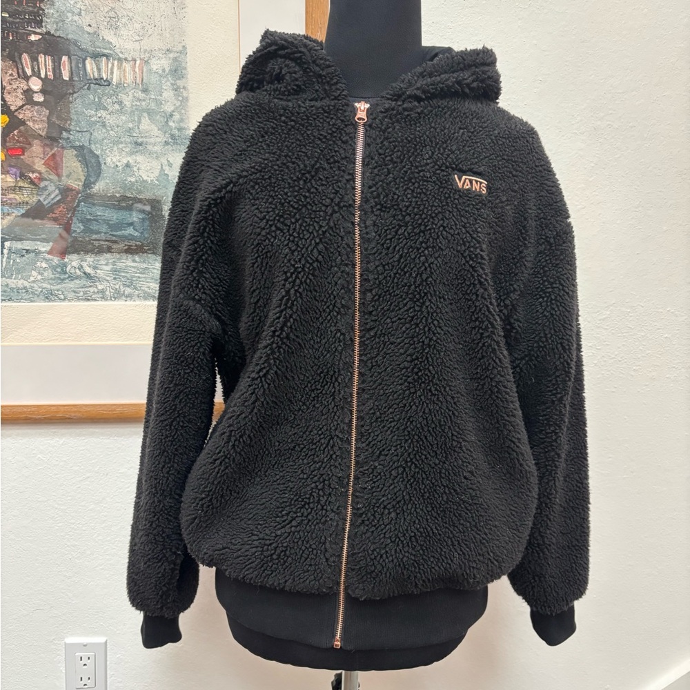 Vans Black Fleece Zip-Up Hoodie